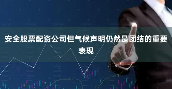 安全股票配资公司但气候声明仍然是团结的重要表现